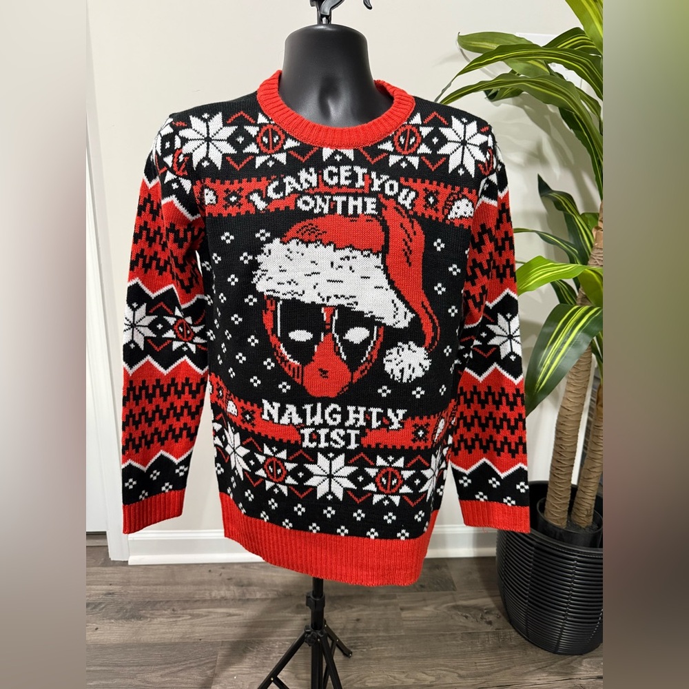 New Deadpool Men’s Christmas Ugly sweater small